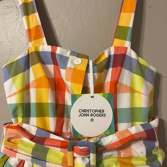 Christopher John Rogers Target Plaid Sundress Sz 2 - Picture 12 of 12